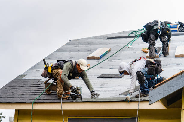 Professional Emergency Roof Repair technician working in Hobart, WI
